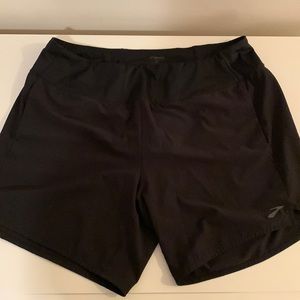 Brooks black running shorts, size XL